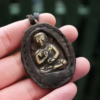 Tibeto Žalvaris Auksinis Buda Amuletas Pakabučiai Tibeto Juosmens Žymeklį Manjusri Buda TBP137