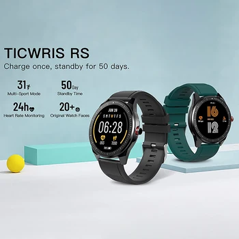 TICWRIS Smart Žiūrėti 1.3 Colių 9mm Ultra-Plonas Bezel IP68 Vandeniui daugiafunkcinio Sporto Žiūrėti Remia 31 Sporto režimas