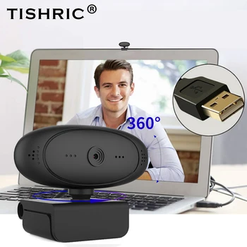 TISHRIC Kameros 1080p su automatinio Fokusavimo funkcija Web Kamera su Mikrofonu HD Kompiuterį, Fotoaparatą, Transliacijos Tinklo mokymo Telekonferencijų