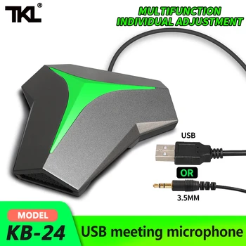 TKL USB/3.5 Konferencija Mikrofonas Įvairiakryptė Kondensatoriaus Microfono Plug & Play PC Mic Žaidimų 