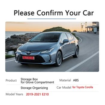 Toyota Corolla 2019 2020 2021 E210 Automobilių pilotu Daiktadėžė Saugojimo Reikmenys Vidaus Rūšiavimo Pasiskirstymo Automobilių Stilius