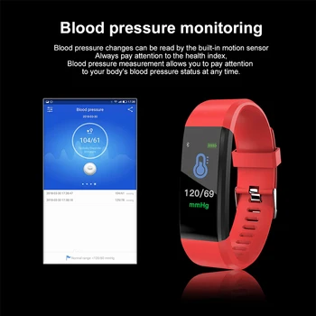 UOAIE Smart Juosta stebėti Širdies ritmą, Kraujo Spaudimą, Stebėti Didelio Ryškumo Spalvinga Ekrano Smart Apyrankės Apyrankės Pranešimas