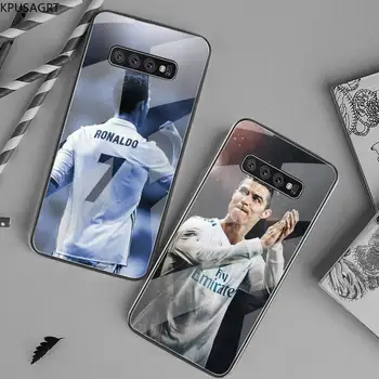 USAKPGRT SP7 Cristiano Ronaldo Telefono dėklas, Padengti Grūdinto Stiklo Samsung S20 Plius S7 S8 S9 S10 Plus Pastaba 8 9 10 Plius