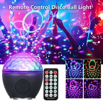 USB Disco Ball Light su IR Nuotolinio Valdymo BT Ryšys, Muzikos Garsiakalbių Garso Įjungta Šviesa Šalis Gimtadienio Dovana Kalėdų