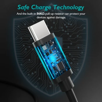 USB Kabelį, Tipas C CHOETECH Įkroviklis C Tipo Greito Krovimo ir Sinchronizavimo USB C Laidą 