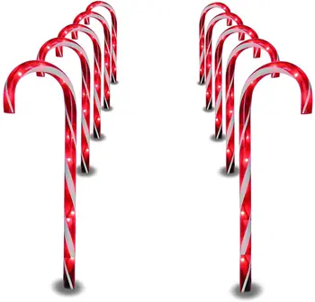 USB/Saulės Energijos Kalėdų Cukranendrių Šviesos Kalėdų Dekoro Namai 2020 Kalėdų Papuošalai Navidad Kalėdų Dovana Naujųjų Metų 2021