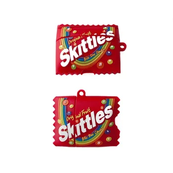 Už Airpods Atveju,Skittles Saldainių Atveju Airpods 1/2 Atveju Minkšto Silikono Ausinių Ausinių Padengti Airpods PrO Atveju