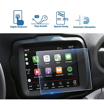 Už Jeep Renegade 2018 8.4 Colių Automobilių Navigacijos Screen Protector, Grūdintas Stiklas Touch Screen Protector