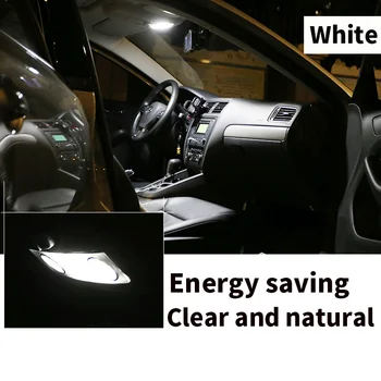Už Mazda CX-9 CX9 2007 m. 2008 m. 2009 m. 2010 m. 2011 m. 2012 11pcs Automobilio Salono Šviesos Baltos LED Lemputės Komplektą Žemėlapis Dome Licencijos numerio ženklo apšvietimo Žibintas