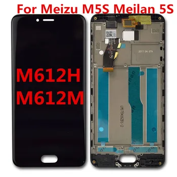 Už Meizu M5S Meilan 5S M612H M612M LCD Ekranas Jutiklinis Ekranas Mobiliojo Telefono Lcd skaitmeninis keitiklis Asamblėjos atsarginės Dalys