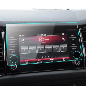 Už Skoda Kodiaq Karoq 2017 m. 2018 m. 2019 M. 8 Colių Grūdintas Stiklas Screen Protector Automobilių GPS Navigacijos Ekrano Apsauginės Plėvelės