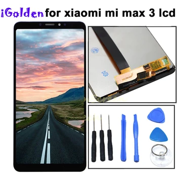 Už XIAOMI Mi Max 3 LCD Ekranas Jutiklinis Ekranas skaitmeninis keitiklis Asamblėjos Pakeitimo Ekrano Mi Max 3 LCD Ekranas su karkasu