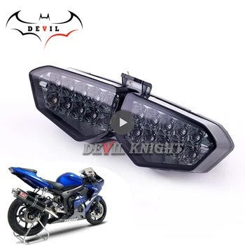 Už Yamaha YZF R6 2003 2004 2005 Galiniai Stabdžių Šviesos Posūkio Signalus Integruotas LED Šviesos Motociklų Aksesuarai, Motociklų šviesos
