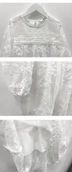 Vaikai elegantiška baltos spalvos nėrinių suknelės mergaitėms šalis princesė dress vaikų rudens pavasario drabužių bamblys mergina patenka suknelės 5~16Year
