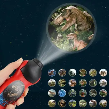 Vaikai Žaislų Kūdikis Miega LED Dinozaurų Projektoriaus Modelis Fakelas Projektorius Žibintuvėlis Šviesos Pasukimo Švietimo Žaislai Vaikams