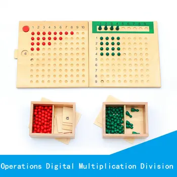 Vaikų Mediniai Montessori Mokymo Dauginimo Skyriaus Valdybos Mokyklos Mokymo įranga Vaikai Klasikinis Matematikos Mokymo Dovana