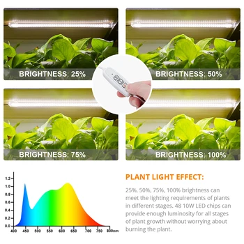 Vamzdis Led Grow Light Bar Visą Spektrą Fito Lempos Skleidžiama Gėlių, Augalų Juostos Phytolamp Hydroponics Sistema Fitolamp Su Laikmačiu