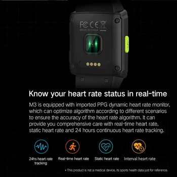 VAORLO NAUJŲ M3 GPS Vyrų Smart Žiūrėti IP68 Vandeniui Širdies ritmo Veiklos Sekimo Apyrankę 300Mah Baterija SmartWatch 1.3 Colių Multi