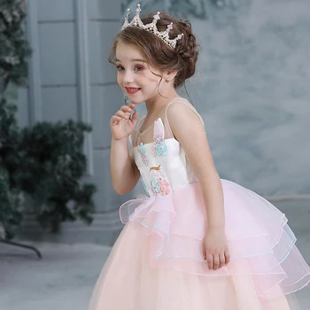 Vienaragis Mergaitė Princesė Vestuvių Suknelė Be Rankovių Lankas Suknelė 3 Metų Gimtadienio Bamblys Kostiumas Vasaros Renginių Vestidos Kūdikių