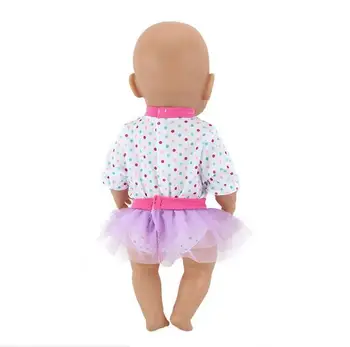 Violetinė Laisvalaikio Nustatyti Lėlės drabužiai Dėvėti 43cm baby Doll, Vaikams geriausia Gimtadienio Dovana(tik parduoti drabužius) 24422