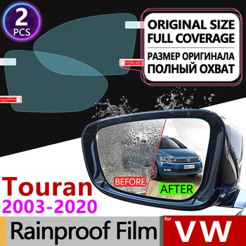 Volkswagen VW Touran 2003 M. -2020 Originalus Pilnas draudimas Anti Rūko Kino galinio vaizdo Veidrodis Rainproof Anti-Rūko Filmai Gera Priedai