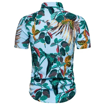 Vyrai Atsitiktinis Havajų Marškinėliai 2020 Metų Vasaros trumpomis Rankovėmis Atspausdintas Marškinėliai Vyrams Drabužių Streetwear Chemise Homme 13103
