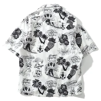 Vyriški Atspausdinta Marškinėliai Vasaros Retro Trumpas Rankovės Havajų Paplūdimys Marškinėliai Vyrams Mados Drabužių Streetwear Camisa Hombre Dropshipping