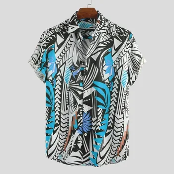 Vyriški Drabužiai 2020 Vyrų Naujas Spausdinti trumparankoviai Marškinėliai Havajų Paplūdimys Marškinėliai Plius Dydis Camisas Para Hombre