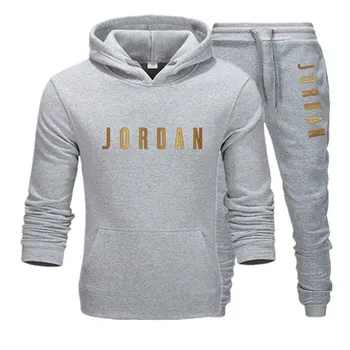 Vyriški Jordan 23 laišką kostiumas prekės ženklo sportinę aprangą sportinės aprangos kostiumas vyriški sportiniai Hoodie + kelnės kostiumas atsitiktinis sportinę vyrų Hoodie