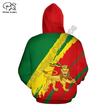 Vyrų, Moterų, Etiopija Visą spausdinti 3D Hoodies Juokinga šalies vėliava, Palaidinukė Mados Gobtuvu unisex liūtas Puloveris lašas laivybos