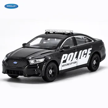 WELLY 1:24 Ford Taurus Policijos Automobilio Modelį Die-casting Metalo Modelio Vaikų Žaislas Draugu Dovana Imituojamas Lydinio Automobilių Surinkimo