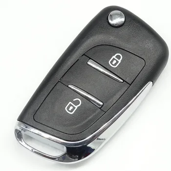 Wilongda mygtukas 2 3 mygtukas modifikuotų pakeitimo pagrindinių shell padengti fob su HU83 VA2 blade peugeot citroen už automobilio raktas