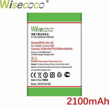 Wisecoco Naujas Originalus 1500/2100mAh, BN-06 Baterija 