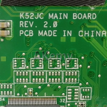 XinKaidi K52JC Nešiojamojo kompiuterio motininė plokštė, skirta ASUS K52JC K52JT K52JR Bandymo originalus mainboard GT310M/1GB