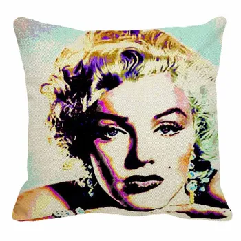 XUNYU Didmeninės Mados Seksuali Moteris Marilyn Monroe Modelis Lino Apdaila Užvalkalas Pagalvėlė Padengti Sofa Juosmens Užvalkalas