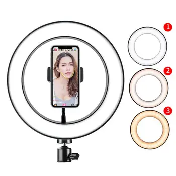 Y2 Selfie Užpildyti Šviesos Darbalaukio LED Žiedo Šviesos Selfie Lempos Trikojis Stovas USB Kištukas 