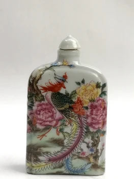 YIZHU CULTUER MENO Kolekcija Senosios Kinijos Famille rose Porceliano Tapyba Gėlės, Paukščiai, Uostomasis tabakas Butelių Dekoravimas Dovana
