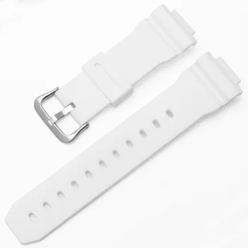 Yopo Natūralaus Silikono Watchband Juoda Balta Dirželis Išgaubti Sąsaja Apyrankę DW-5600/DW-6900 GW-M5610 G-5600/G-5700 GM5610 43855