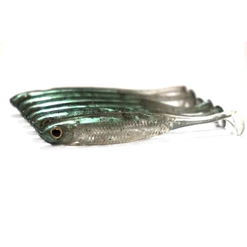 YOSHIKAWA Minkšti Plastikiniai Viliojimo Masalas Bass Shad Žvejybos Shiner Bass Upėtakis Swimbaits Daug 6 12 1624