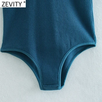 Zevity Pavasarį Moterys Mados V-Kaklo trumpomis Rankovėmis Pinstripe Slim Bodysuits Moterų Atsitiktinis Chic Playsuits Seksualus Siamo Romper LS7457