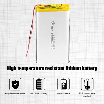Įkrovimo 3.7 V 10000mAh Lipo Li-Po Ličio Batteria 1260100 Su PCB Li-polimero Baterijos Pakeitimas, Baterijos Tablet DVD