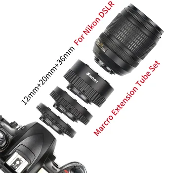 ŠAUDYTI Automatiniu Fokusavimu Macro Extension Tube Nustatyti Nikon AF, AF-S D G ir VR Objektyvas D3200 D3300 D5000 D5200 D7100 D600 D800 D3X Fotoaparatas