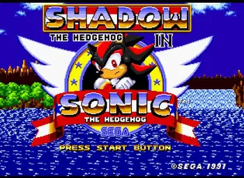 Šešėlis, Sonic The Hedgehog 1 16 Bitų MD Žaidimo Kortelės Sega Mega Drive Genesis 7758
