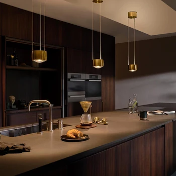 Šiaurės LED Kabo Lempa Namų Patalpų Pakabukas šviesos Virtuvės, Valgomasis Kambarys, Naktiniai lašo Pakabos, šiuolaikinio dizaino Aukso