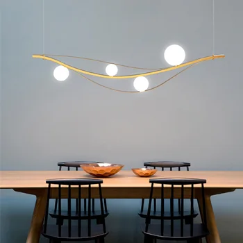 Šiaurės restoranas liustra baras ilgai liustra kūrybinės asmenybės šviesos prabangos meno dizaineris stiklo lempos atspalvis liustra
