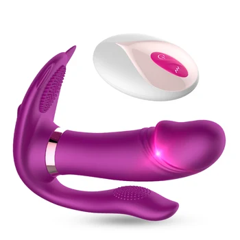 Šildymo vibracija kelnaitės USB Belaidžio Nuotolinio valdymo vibratorių moterų Analinis G Spot Klitorio stimuliatorius Suaugusiųjų sekso produktus