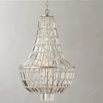 šiuolaikinio krištolo, sidabro liustra prancūzijos šalies šviestuvo šviesos montavimo namų kristalų šviestuvai 3 žvakių šviesos