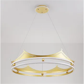 Šiuolaikinės paprastas apvalus aukso LED valgomasis liustra Šiaurės šalių namų interjero apšvietimas, gyvenamojo kambario, miegamojo, virtuvės Sieniniai šviestuvai