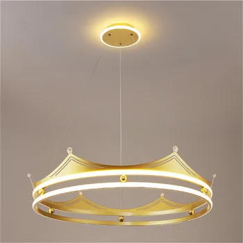 Šiuolaikinės paprastas apvalus aukso LED valgomasis liustra Šiaurės šalių namų interjero apšvietimas, gyvenamojo kambario, miegamojo, virtuvės Sieniniai šviestuvai