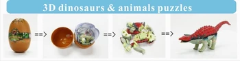 šunys galvosūkiai 4pcs 3D gyvūnų įspūdį 6366-2 švietimo žaislas KADIS plastiko gyvūnų žaislai 3d puzzle